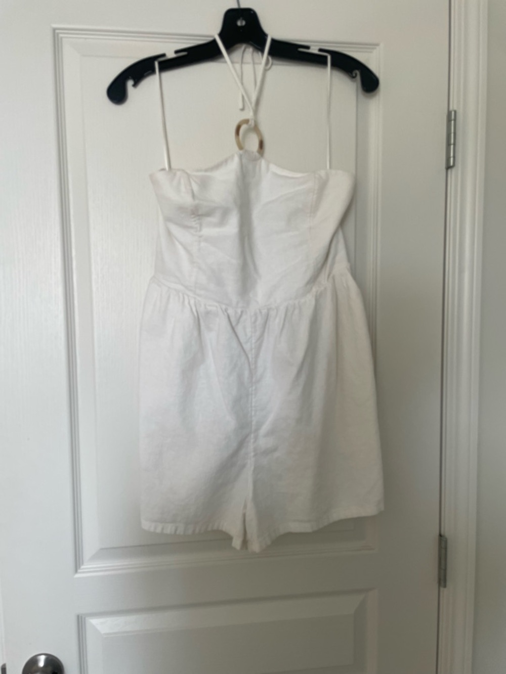 Old Navy White Linen Blend Halter Top Jumper